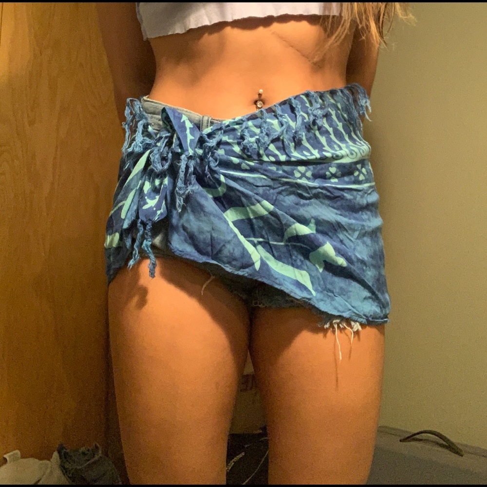 Light Blue Hawaiian Swimsuit
Wrap Skirt